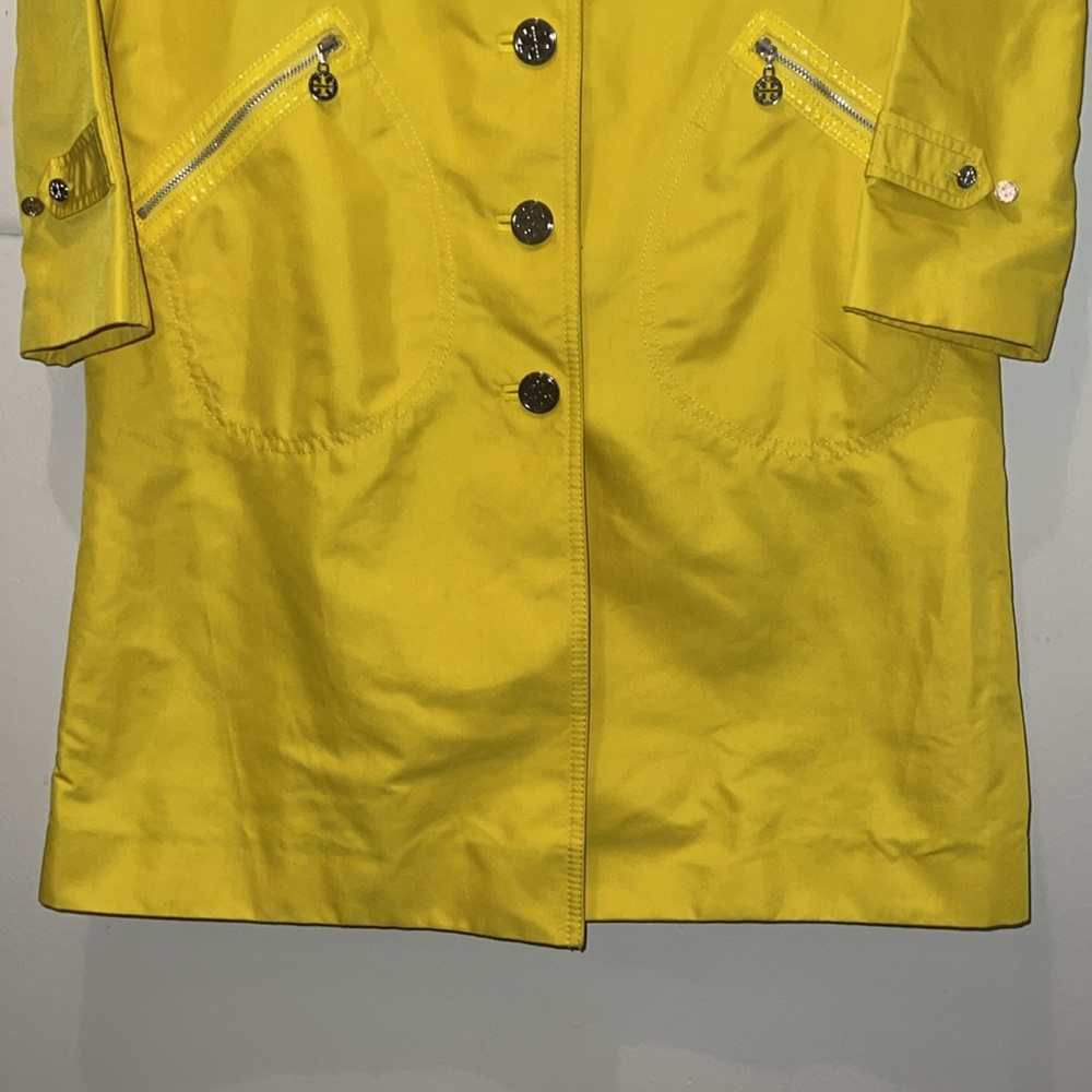 Tory Burch - Size 2 Yellow Button Down Spring Jac… - image 5
